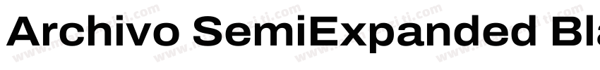Archivo SemiExpanded Black字体转换